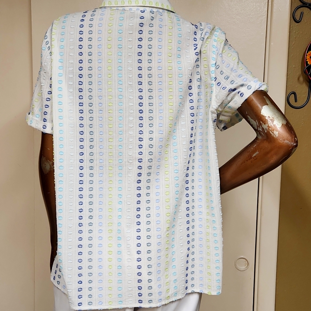 Alfred Dunner Multicolor Patterned Button Down Sh… - image 4